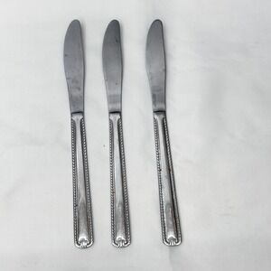 3 rogers stainless steel table knives‎